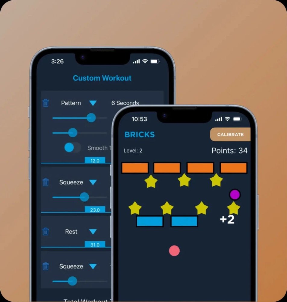 Schermate dell'app kGoal con esercizi guidati sotto forma di gioco